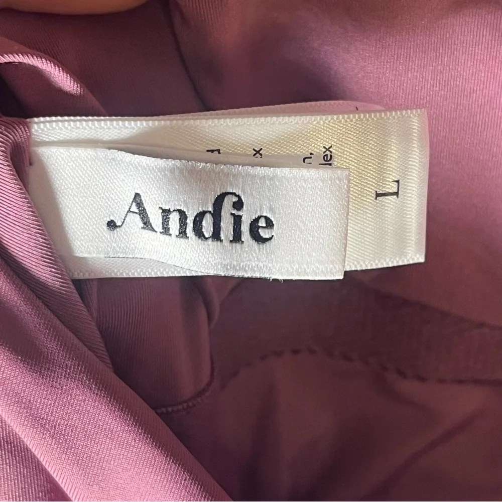 Andie The Luzon‎ One-Piece Halter Swimsuit Cactus Flower Purple Mauve Size L